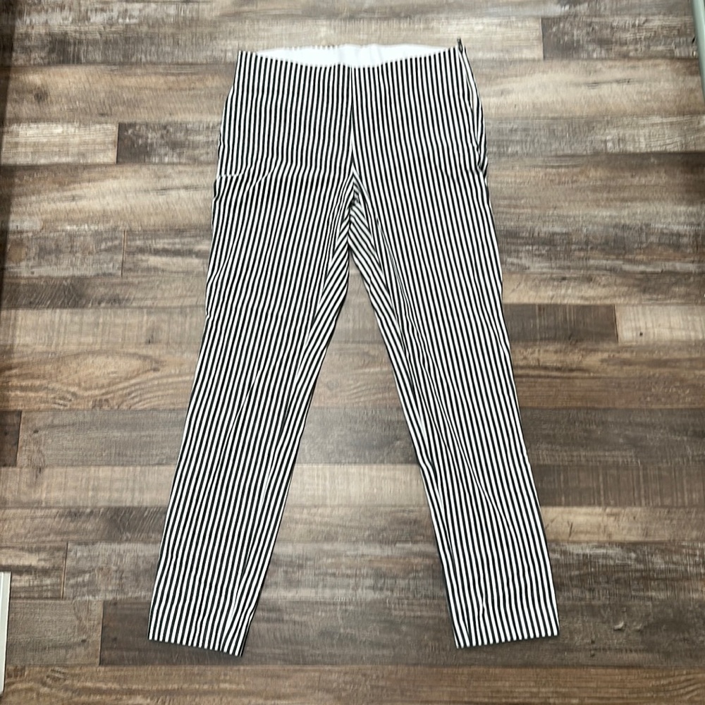 A new day • striped high-rise skinny ankle pants